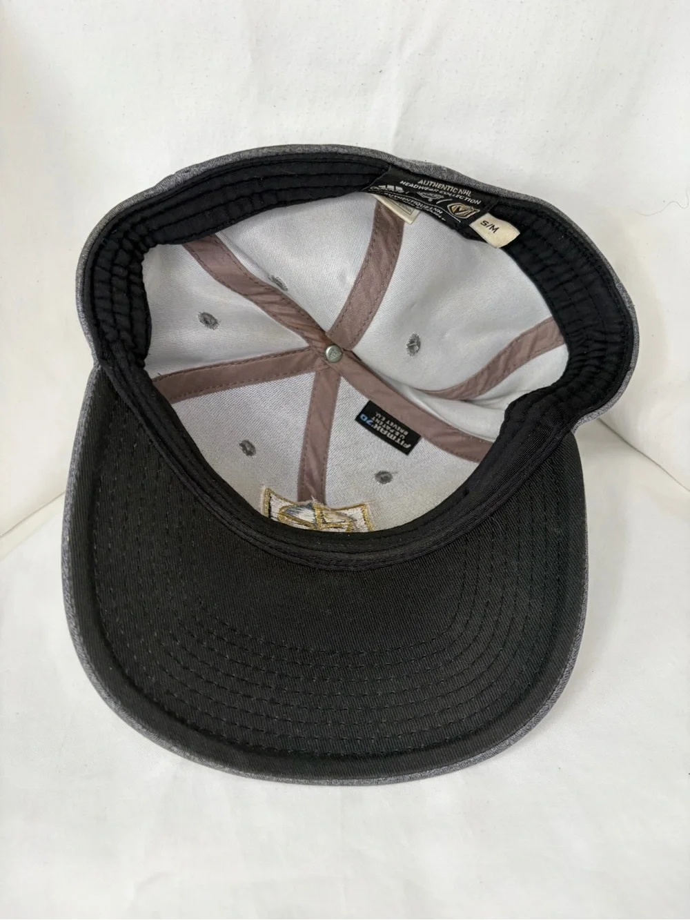 adidas Gray Cap with Gold and Black Crest